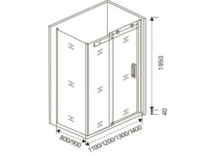 Душевой уголок BAS Altair WTW+SP 110*100