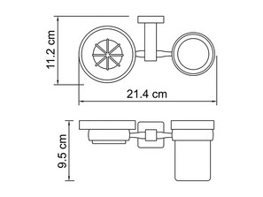Держатель стакана и мыльницы Wasserkraft Lippe К-6526