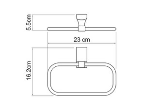 Держатель полотенец кольцо Wasserkraft Leine К-5060