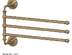 Держатель полотенец поворотный тройной 35 см 3SC Stilmar Antic Bronze STI 511