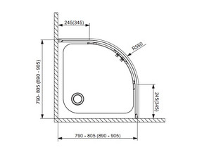 Душевой уголок Radaway Classic A1700 80*80 белый