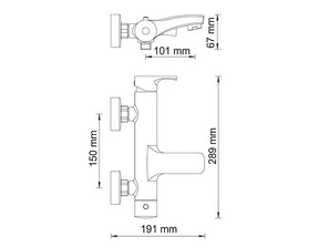 Смеситель для ванны и душа Wasserkraft  Berkel 4801