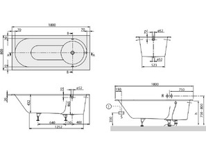 Ванна квариловая  Villeroy & Boch Libra 180x80 UBQ180LIB2V-01