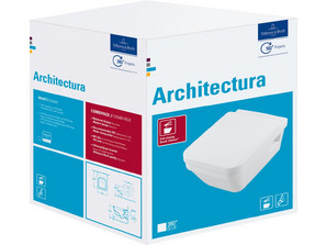 Унитаз подвесной Villeroy&Boch Architectura 5685HR01 alpin безободковый с крышкой