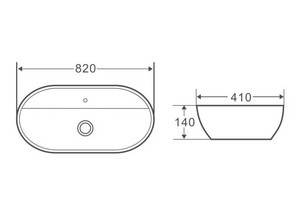 Раковина накладная BelBagno BB1347