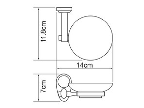 Мыльница керамическая Wasserkraft Main K-9229C