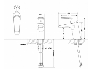 Смеситель для раковины BRAVAT LINE F15299C-1