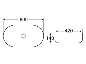 Раковина накладная BelBagno BB1084