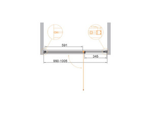 Душевая дверь  CEZARES URBAN-B-12-100-C-CR