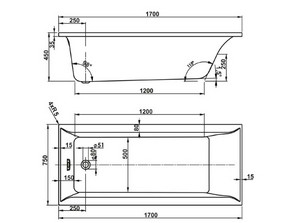 Ванна акриловая VAGNERPLAST Veronela 170