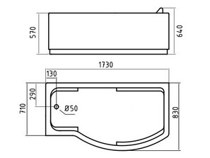 Ванна гидромассажная GEMY G9010 B 