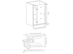 Душевая дверь BAS SATURN WTW 110*185