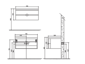 Мебель BelBagno Moderno  Senso 92 920-2C-SO-BL