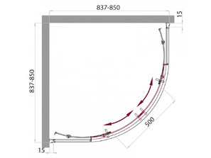 Душевой уголок BelBagno UNO-R-2 85*85