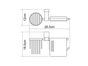 Держатель туалетной бумаги и освежителя Wasserkraft Leine К-5059
