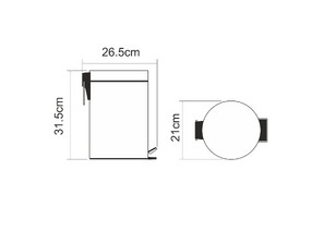 Ведро 5L Wasserkraft K-635WHITE