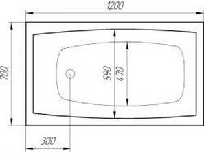 Ванна акриловая 1MarKa Viola 120x70