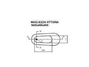 Ванна свободностоящая Magliezza Vittoria 162х69 золото