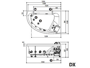 Ванна гидромассажная Jacuzzi Aquasoul Offset 150x100 L/R