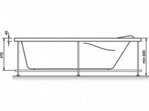 Ванна акриловая RELISAN Neonika 180x80