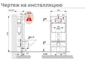 Модуль для унитаза 4 в 1 Roca Пэк Mateo (унит+инстал+кнопка+сид) 7.8931.0.001.0