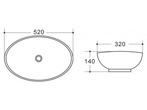 Раковина накладная BelBagno BB1147