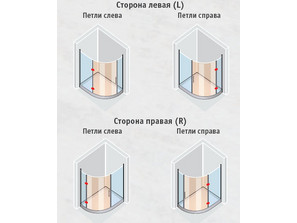 Душевой уголок Vegas Glass AFS-F-one 100x90 L/R