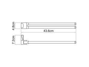 Держатель полотенец рога Wasserkraft Leine К-5031