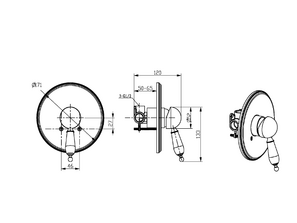 Смеситель встроенный  Boheme Medici Ripresa 305