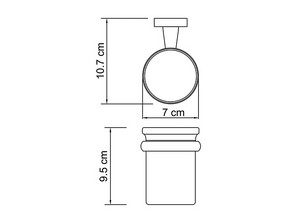 Стакан для зубных щеток стеклянный Wasserkraft Lippe К-6528