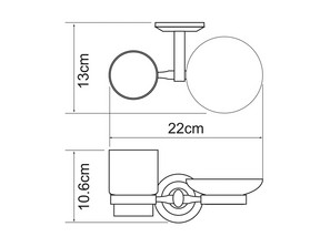 Держатель стакана и мыльницы Wasserkraft Rhein K-6226C