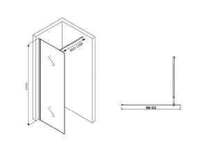 Душевая стенка ABBER Immer Offen AG61090