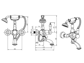 Смеситель для ванны и душа  Boheme Imperiale Ripresa  323