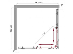 Душевой уголок BelBagno SELA-A-2 90*90