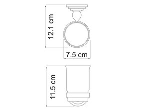 Подстаканник стеклянный Wasserkraft Ammer К-7028