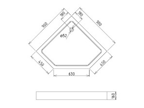 Душевой поддон GEMY  ST10T 90*90