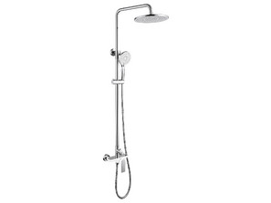 Душевая стойка  ABBER Weiss Insel AF8020W без излива, белый-хром