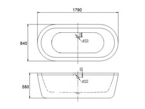 Свободностоящая акриловая BelBagno BB12 - 177