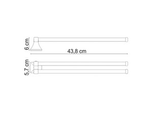 Держатель полотенец рога Wasserkraft Wern К-2531