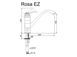 Смеситель для кухни Grana Rosa ANT 10125 бронза