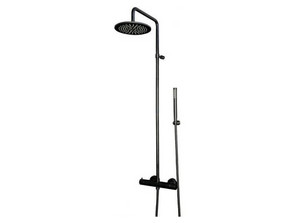 Душевая стойка Paffoni Birillo Fix ZCOL684LIQNO черный матовый