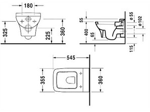 Унитаз подвесной DURAVIT Puravida 2219090000