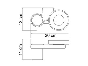 Держатель стакана и мыльницы Wasserkraft Berkel К-6826