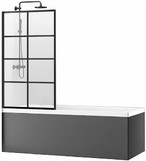 Шторка на ванну REA LAGOS-1 80 Black REA-K4570