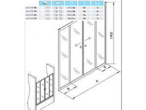 Душевая дверь Kolpa - san Q-line TV/4D 150
