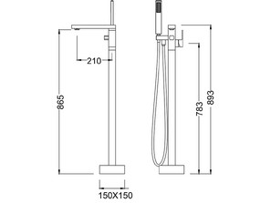 Смеситель напольный Timo Selene 2200/00Y-CR chrome