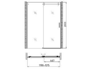 Душевая дверь Gemy Modern Gent S25191C