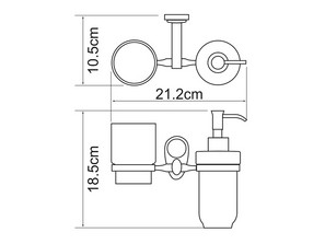 Держатель стакана и дозатора Wasserkraft Main K-9289C