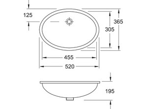 Раковина встраиваемая под столешницу Villeroy & Boch Evana 61474601 
