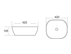 Раковина накладная BelBagno BB1268-1